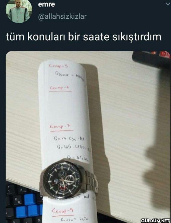 tüm konuları bir saate...