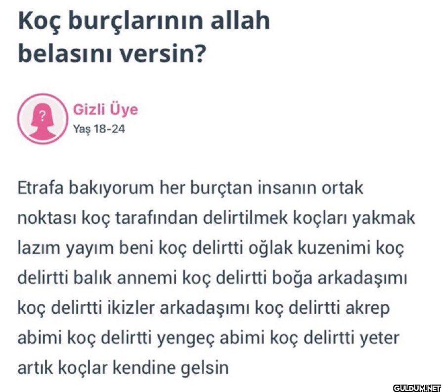 Koç burçlarının allah...