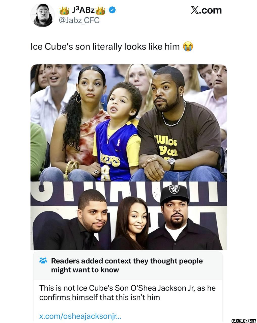 Ice Cube's son literally...
