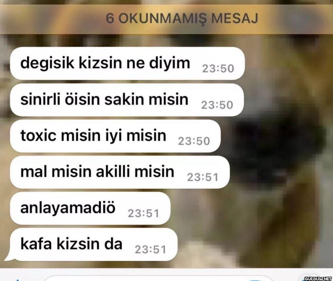 6 OKUNMAMIŞ MESAJ degisik...