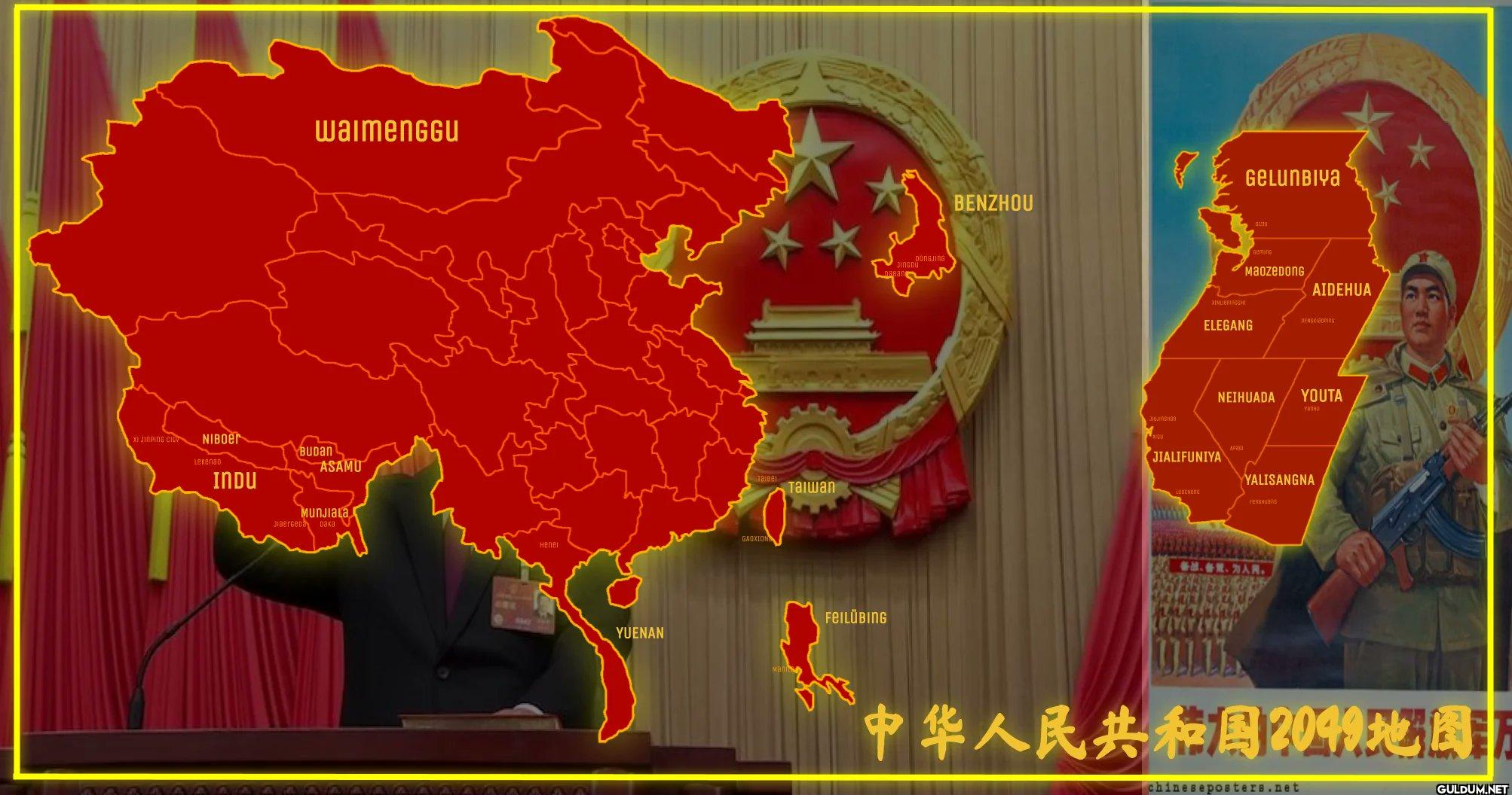Map of China in 2049,...