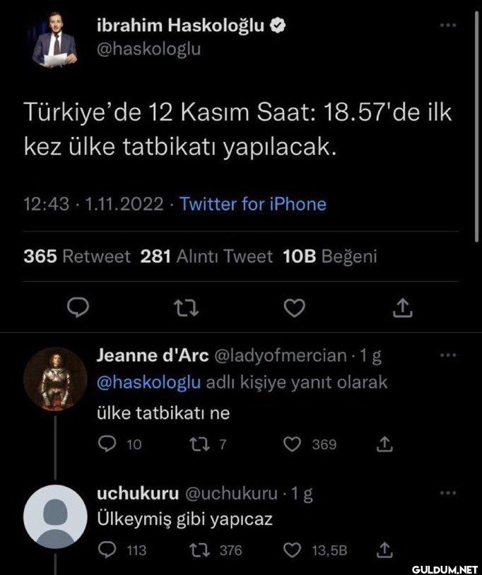 Türkiye'de 12 Kasım Saat:...
