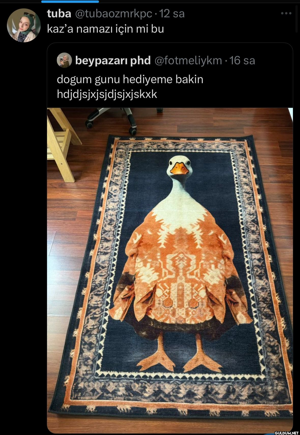 12 sa kaz'a namazı için mi...