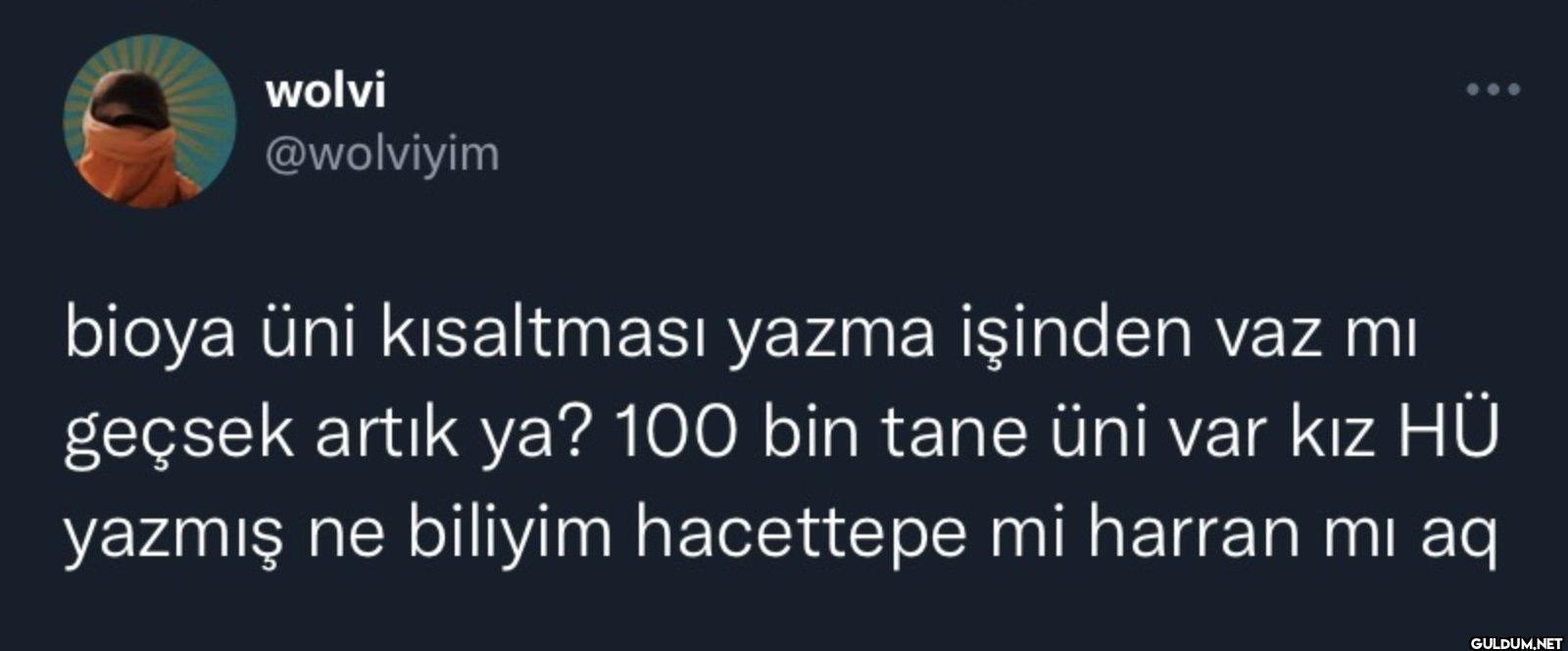 bioya üni kısaltması yazma...