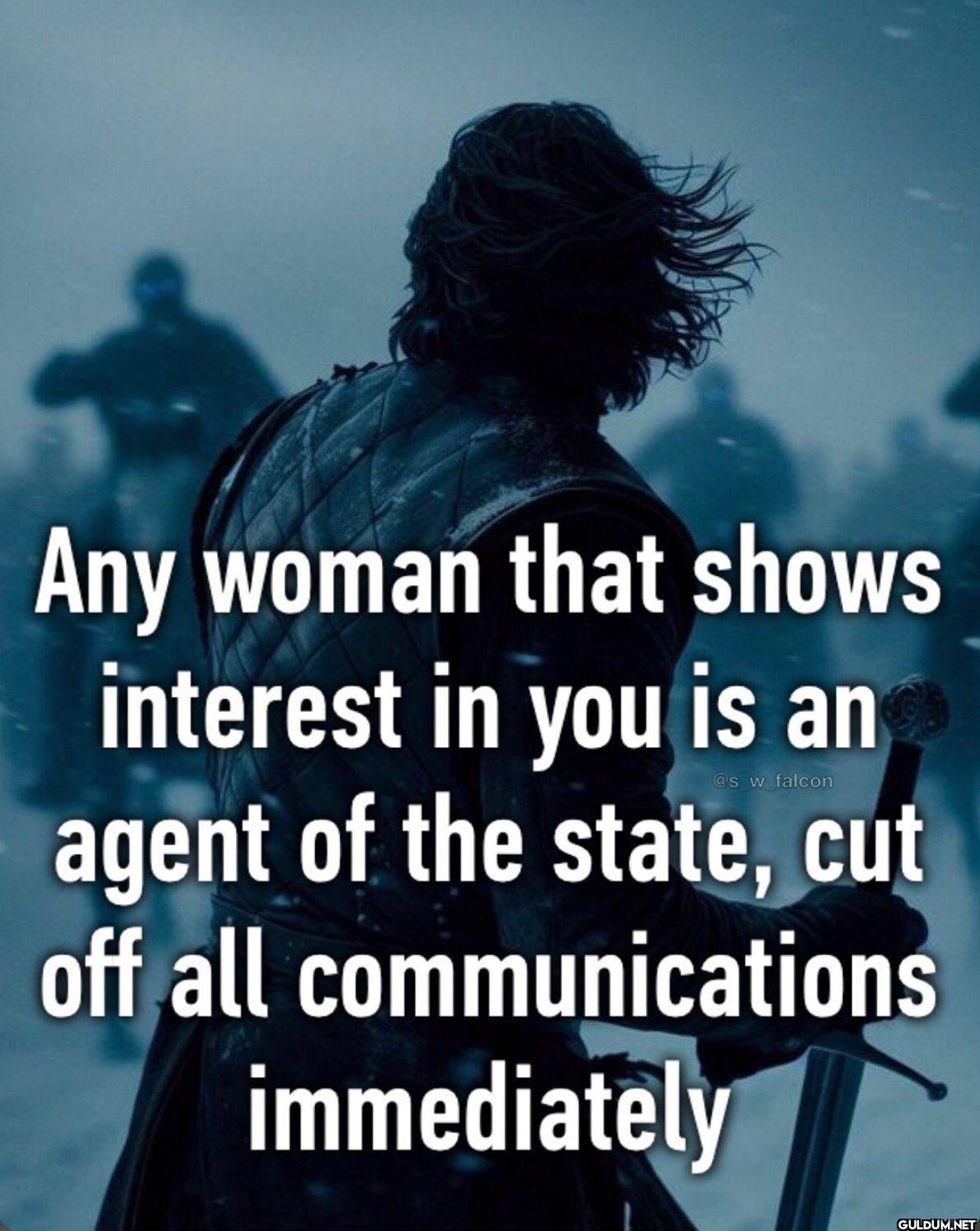 w falcon Any woman that...