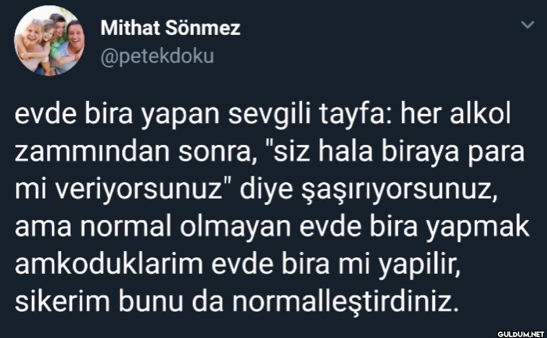 > evde bira yapan sevgili...