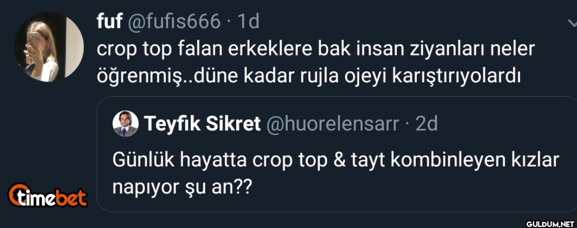 crop top falan erkeklere...