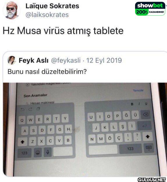 Hz Musa virüs atmış...