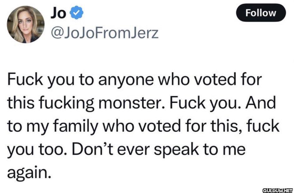 Follow Fuck you to anyone...