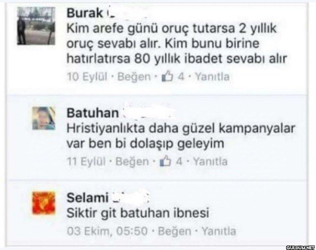 Burak Kim arefe günü oruç...