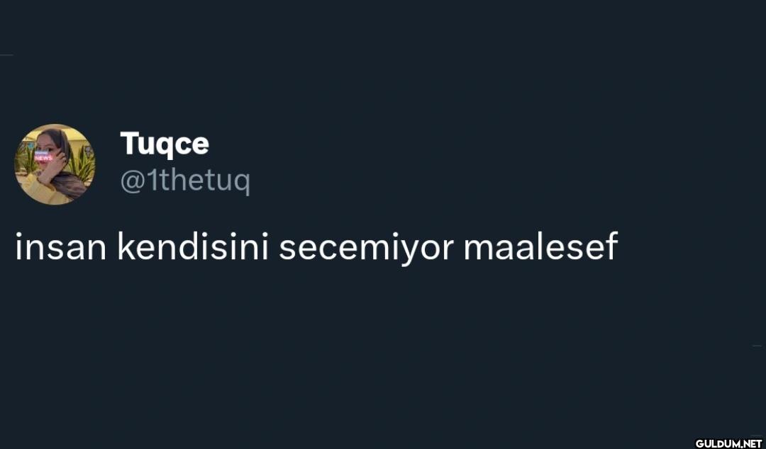 insan kendisini secemiyor maalesef
