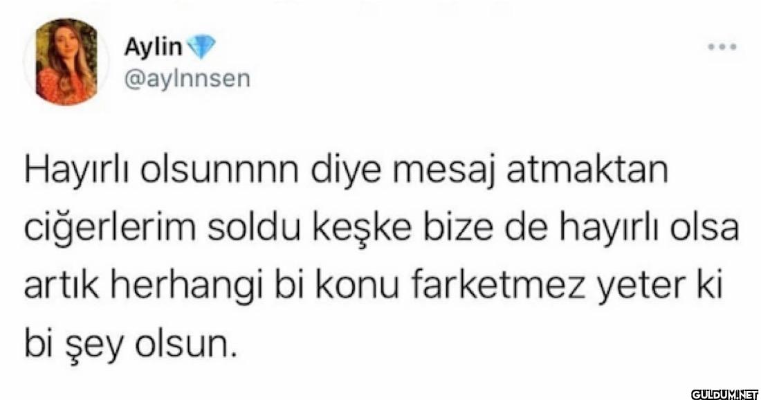 Hayırlı olsunnnn diye...