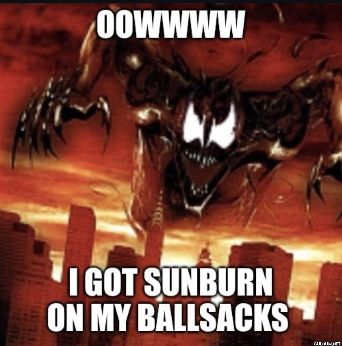 OOOWWWW I GOT SUNBURN ON...