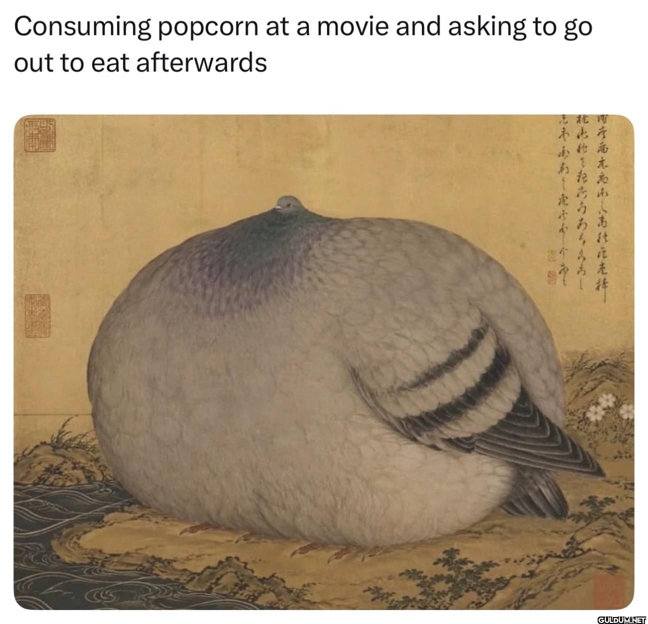 Consuming popcorn at a...