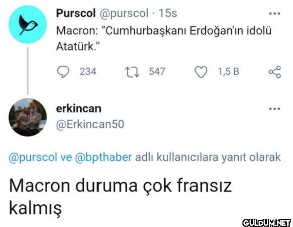 15s Macron: "Cumhurbaşkanı...