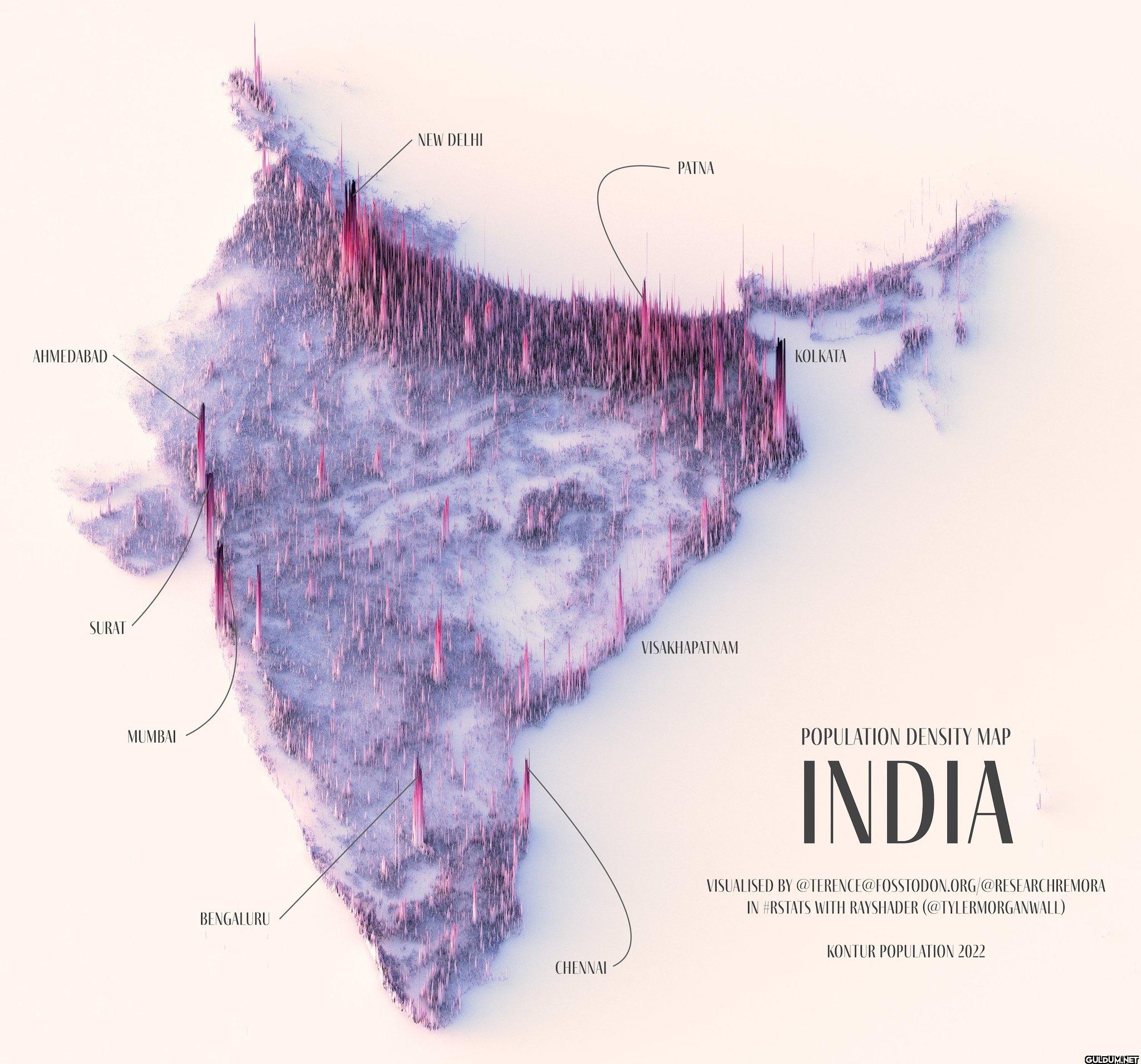 Population density map of...