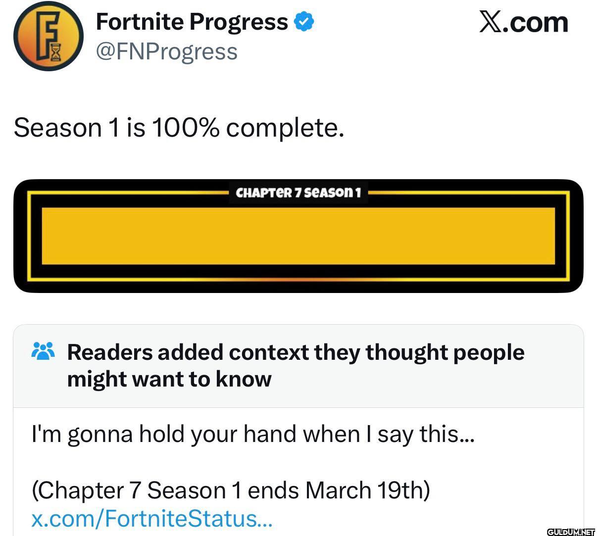 X.com Season 1 is 100%...