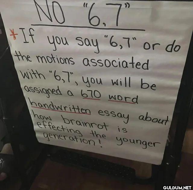 NO 6.7 If you say 6.7 or...