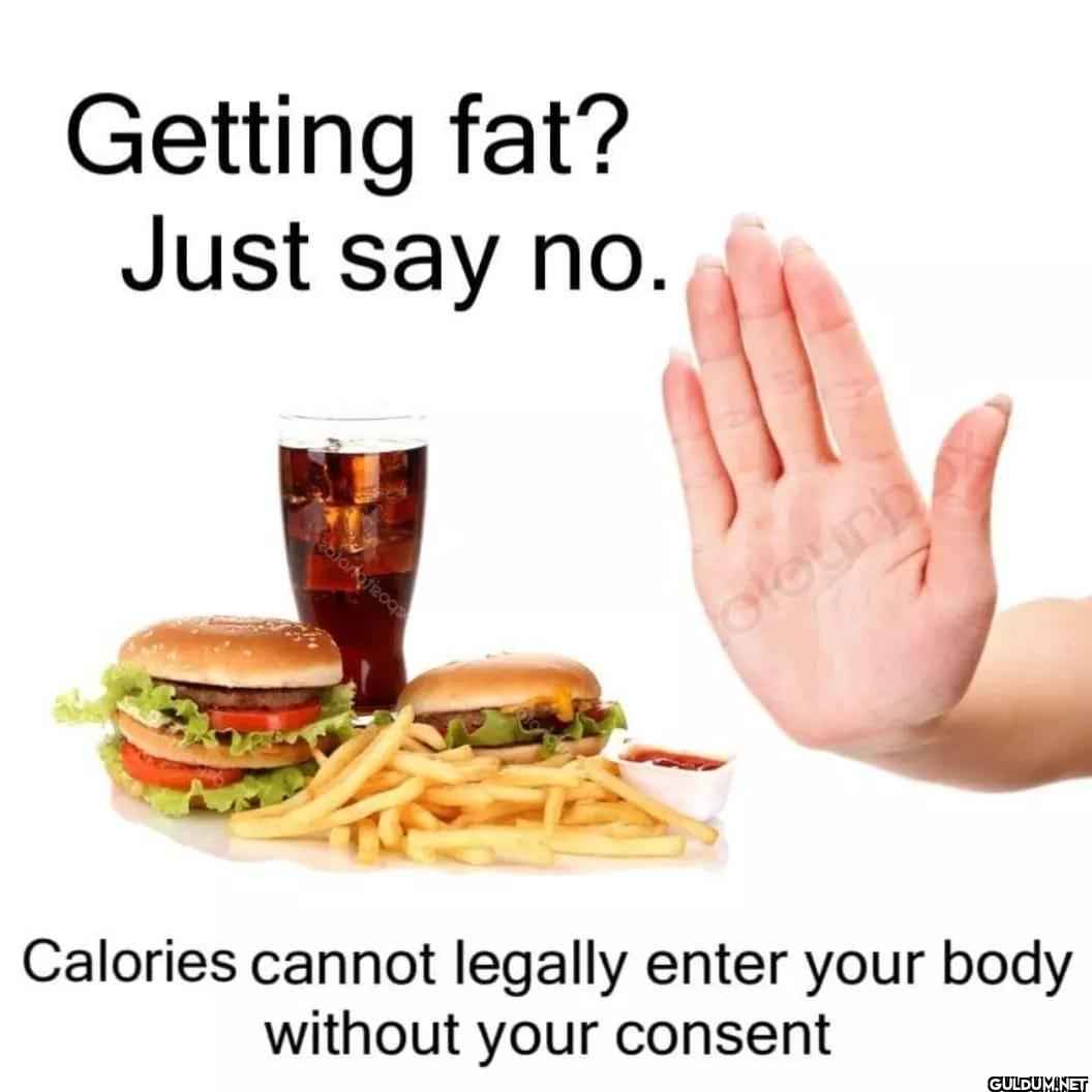 Getting fat? Just say no....