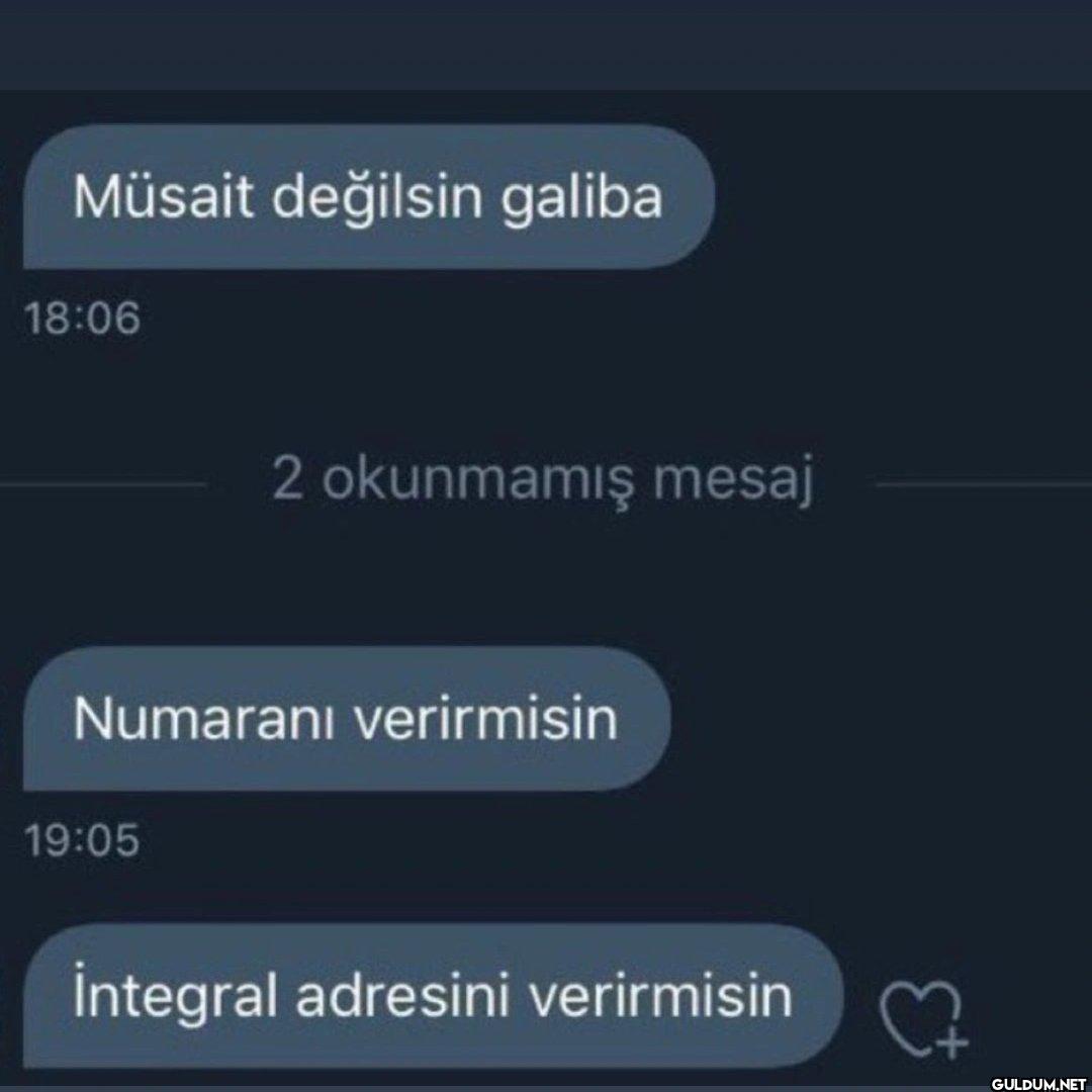 Müsait değilsin galiba...