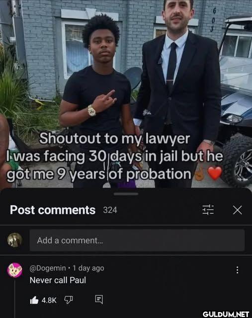 Shoutout to my lawyer Iwas...