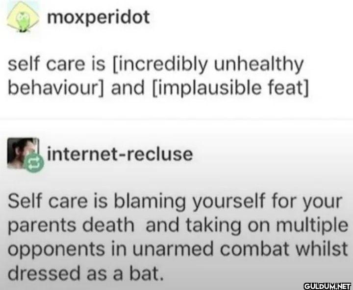 moxperidot self care is...