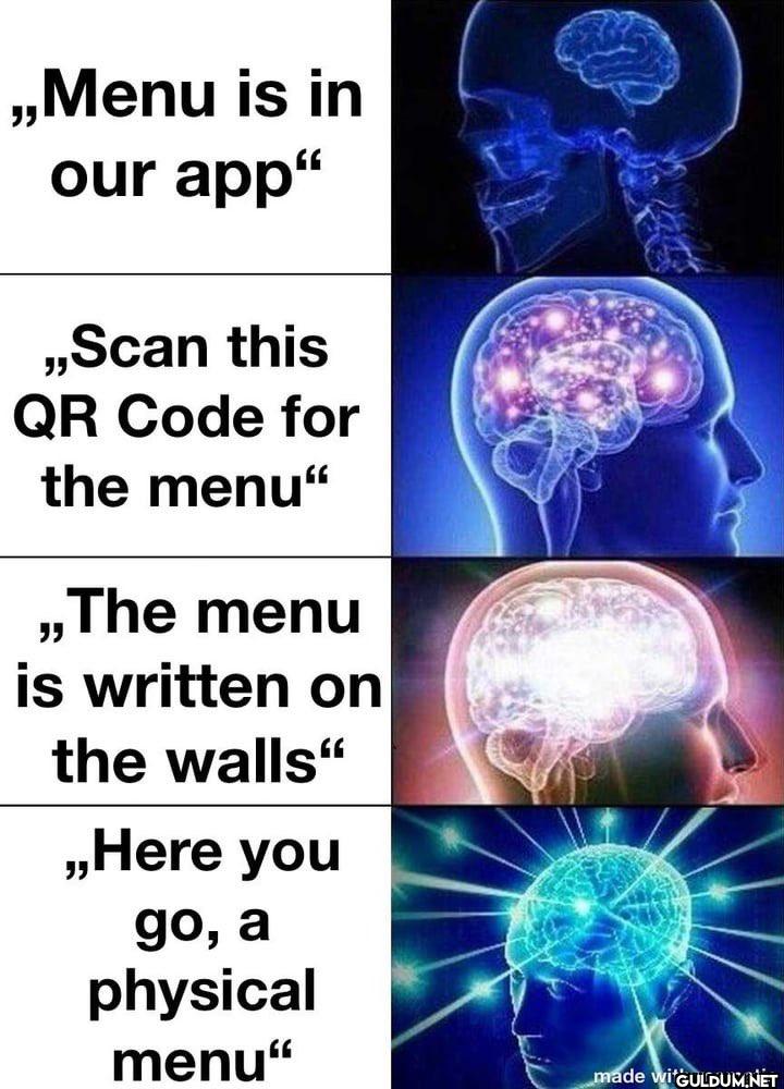 ,,Menu is in our app"...