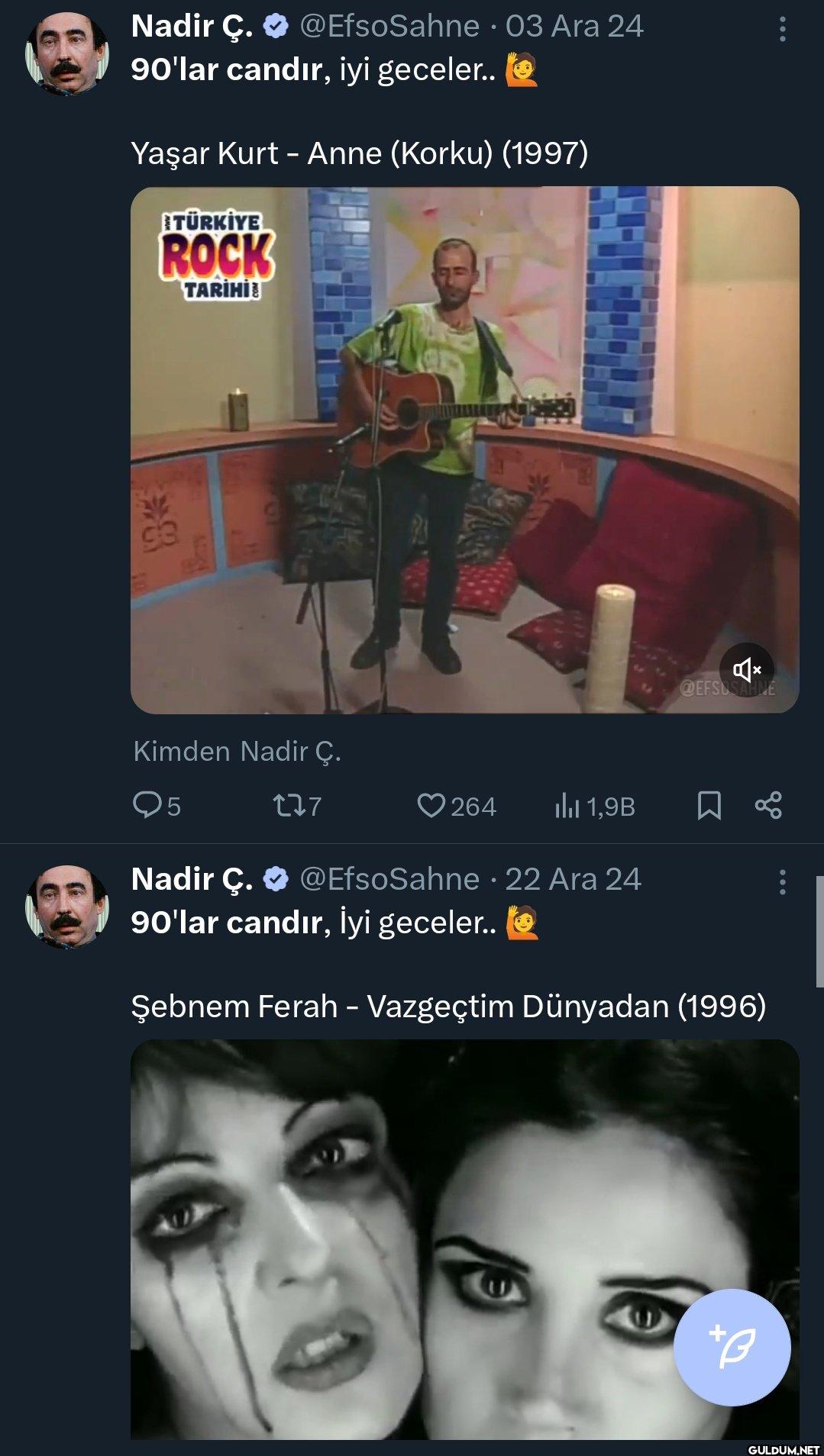 O yüzden hergün 90'lar...