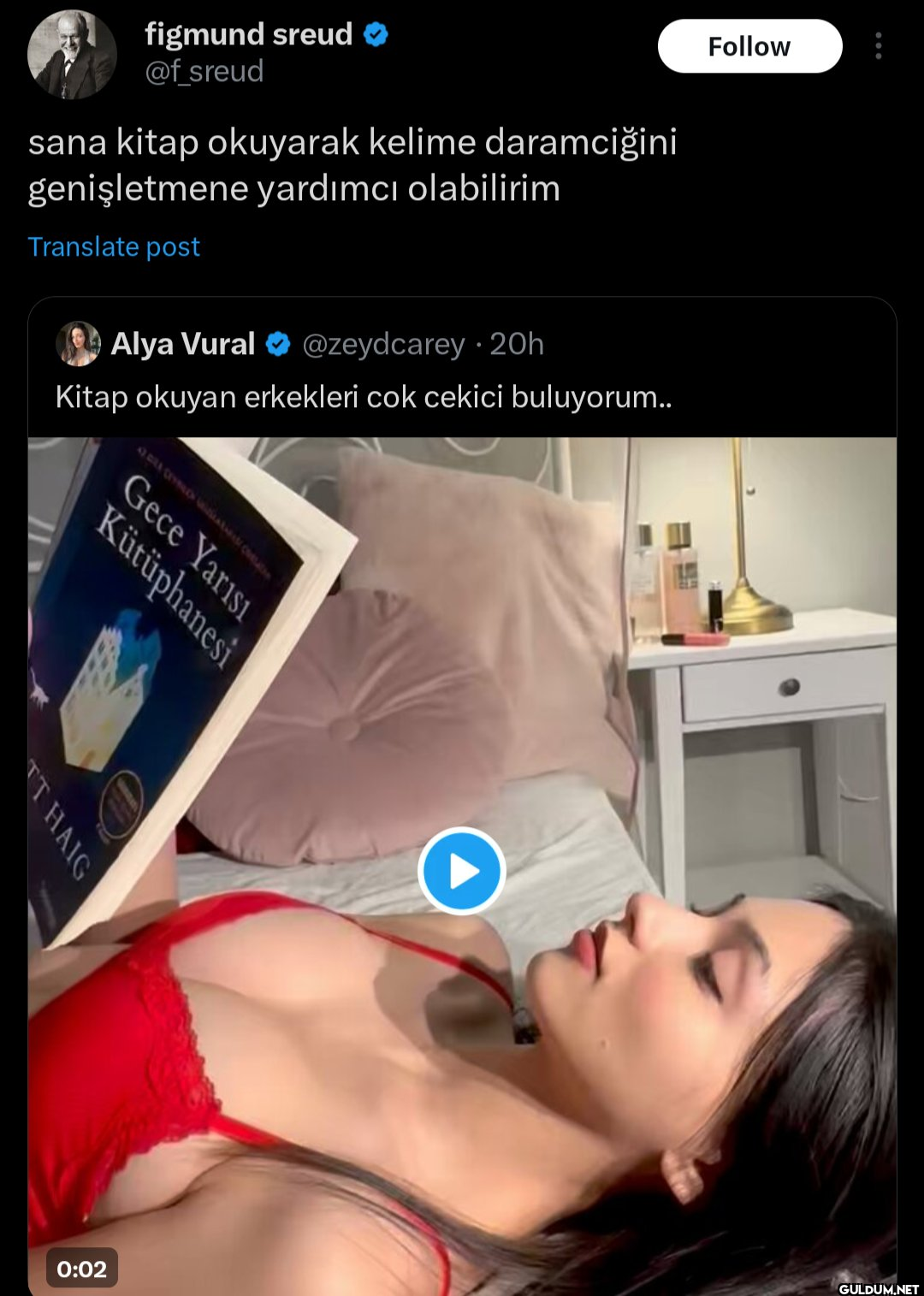 sana kitap okuyarak kelime daramciğini genişletmene yardımcı olabilirim  Translate post Alya Vural @ze - Guldum.net - Caps arama motoru