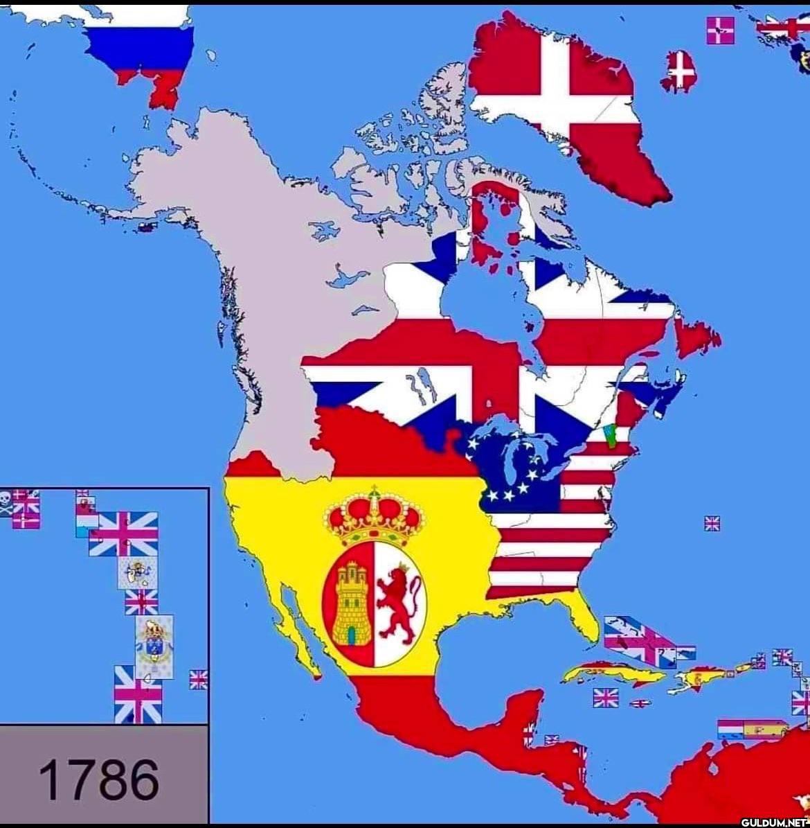 North America in 1786.    米 1786