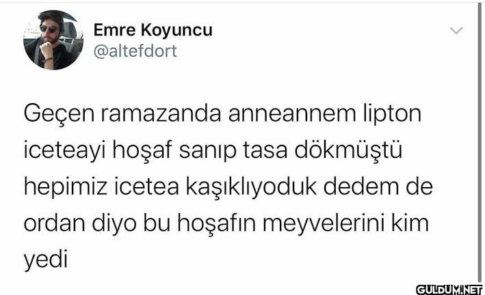 Geçen ramazanda anneannem...