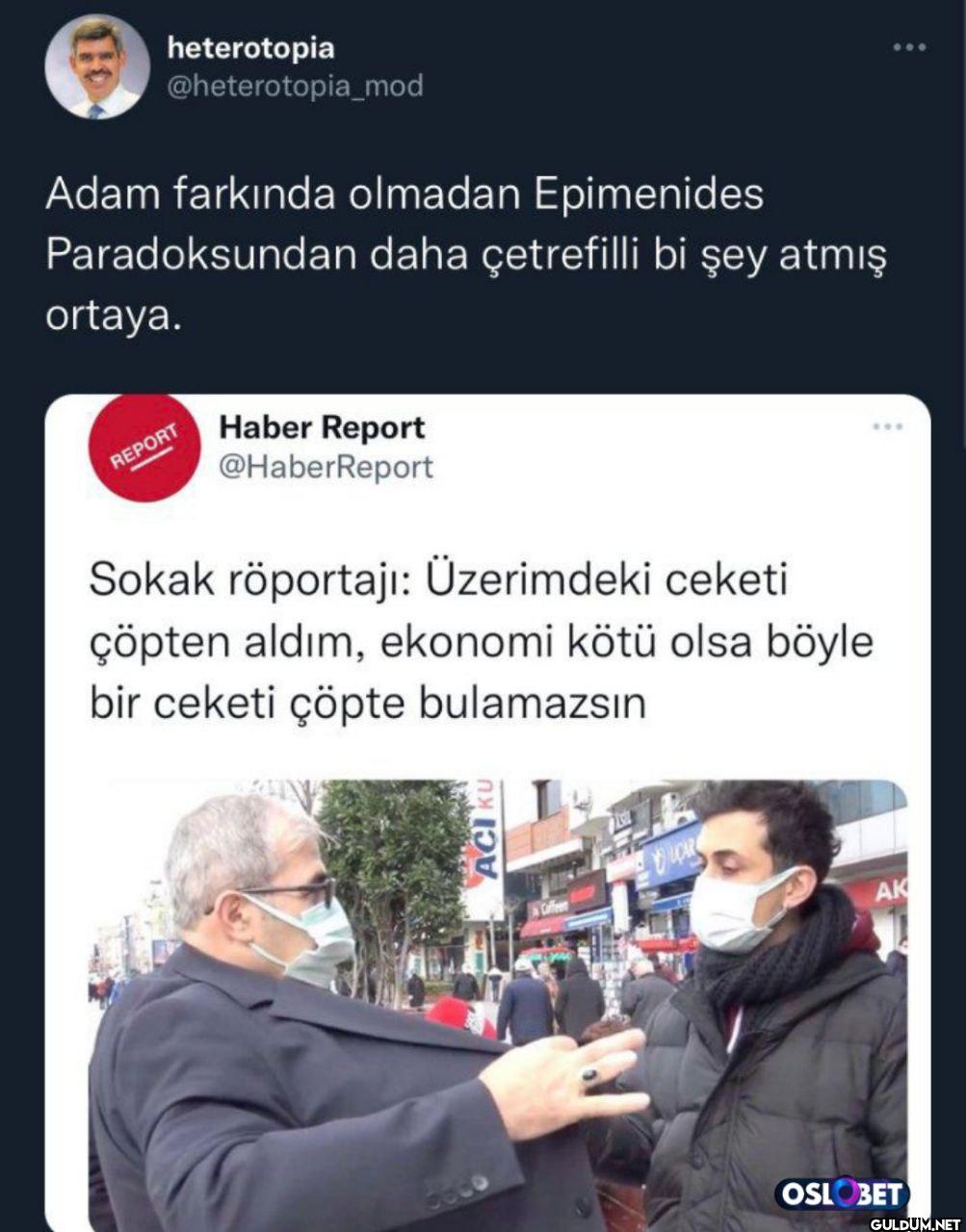 Adam farkında olmadan...