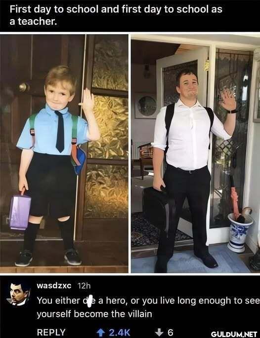 First day to school and...