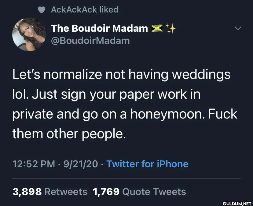 Weddings for people who...