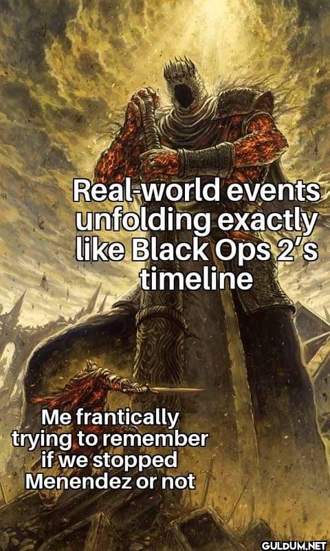 Real-world events...