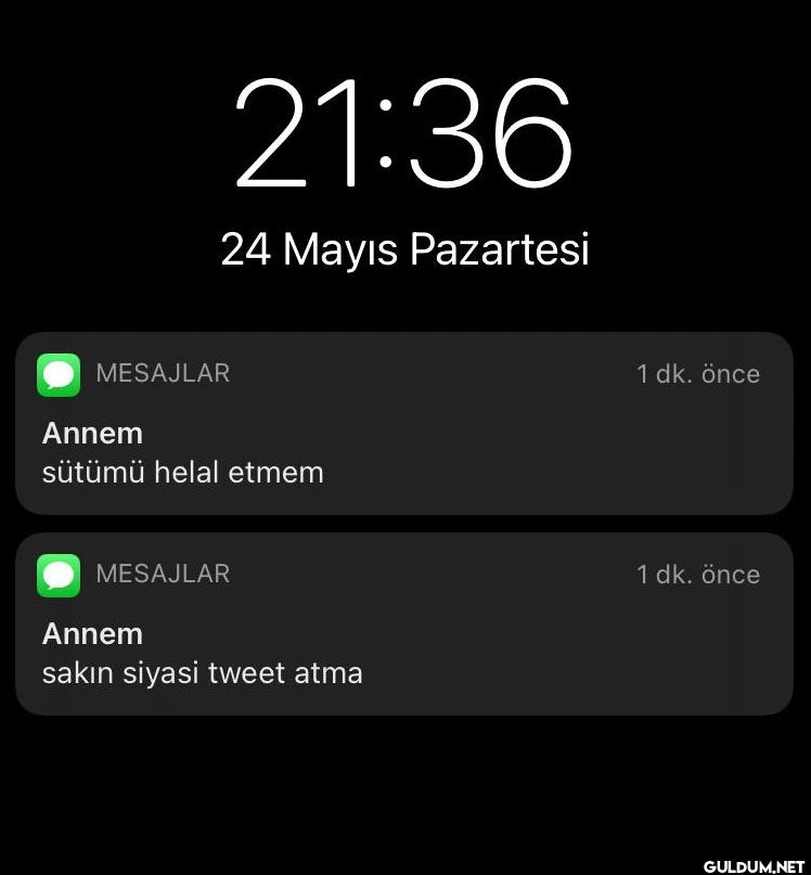 21:36 24 Mayıs Pazartesi...