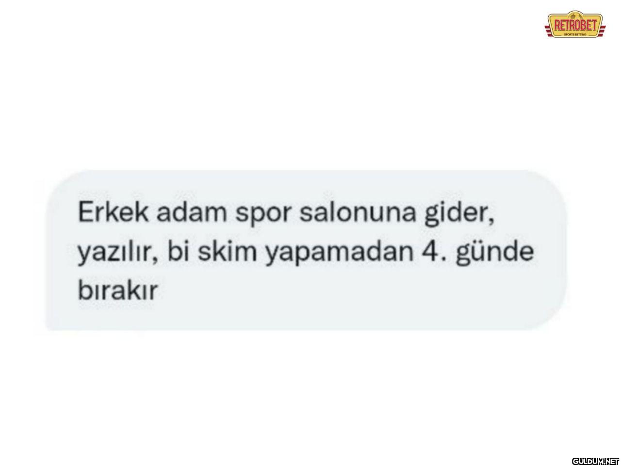 Erkek adam spor salonuna...