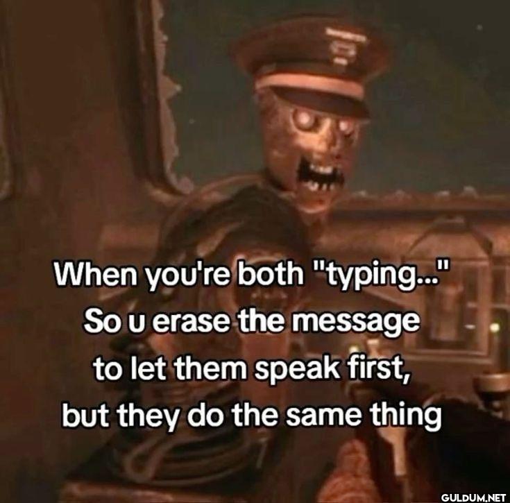When you're both typing......