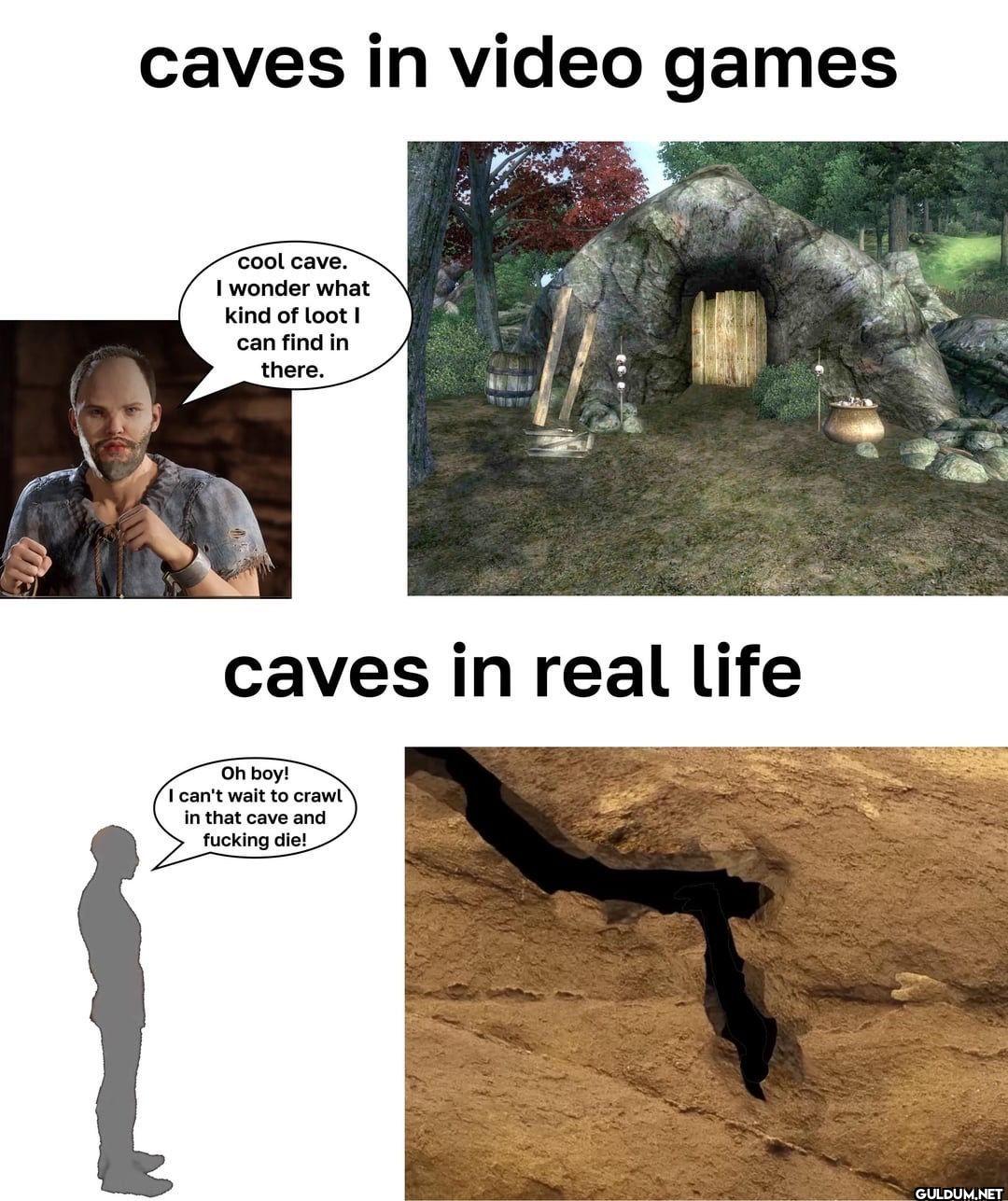 caves in video games cool...