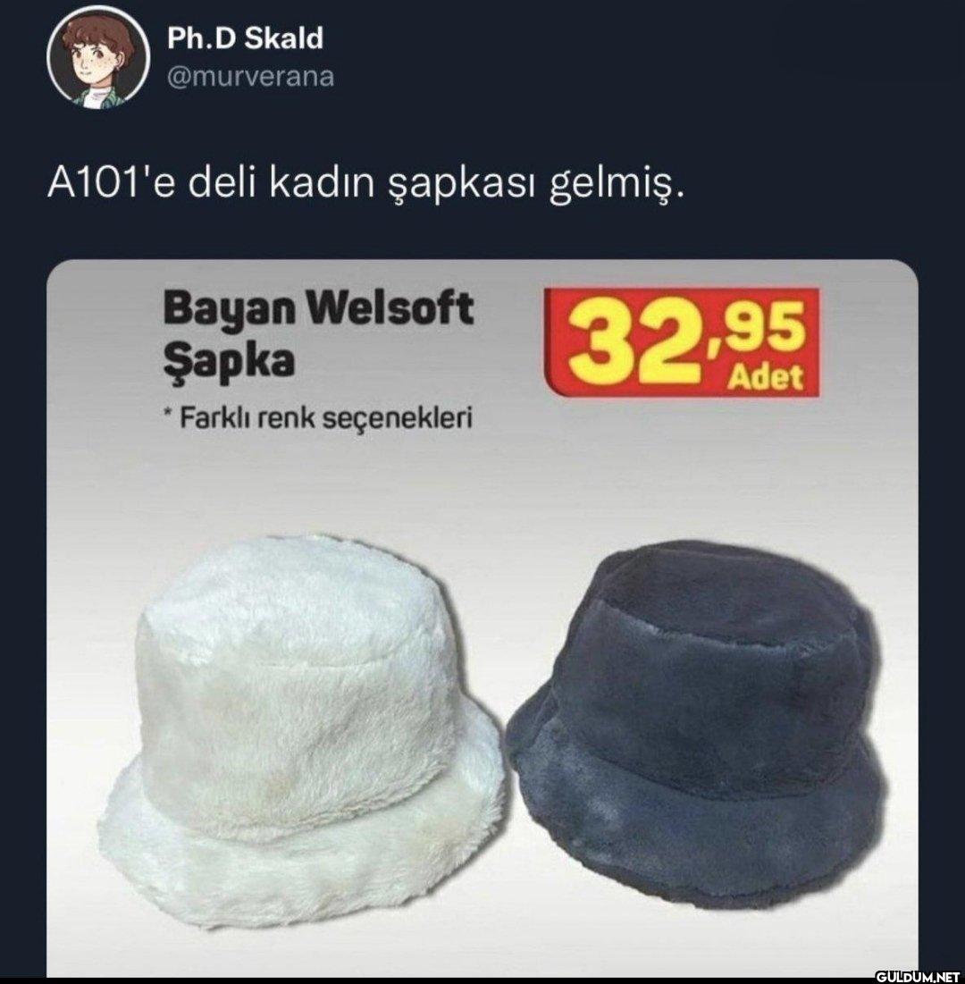 A101'e deli kadın şapkası...