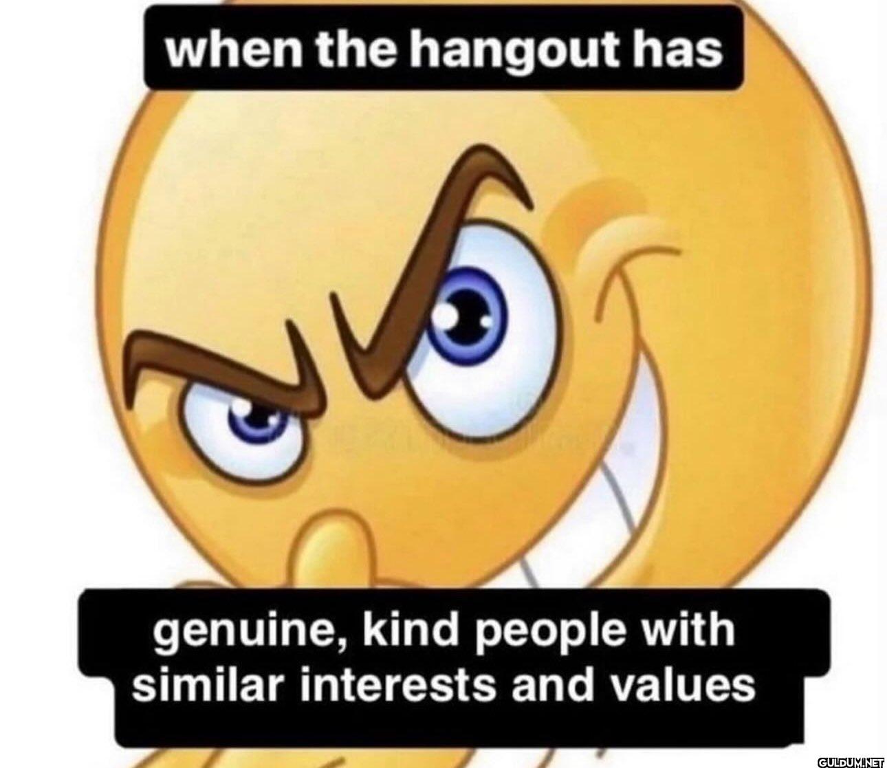when the hangout has...