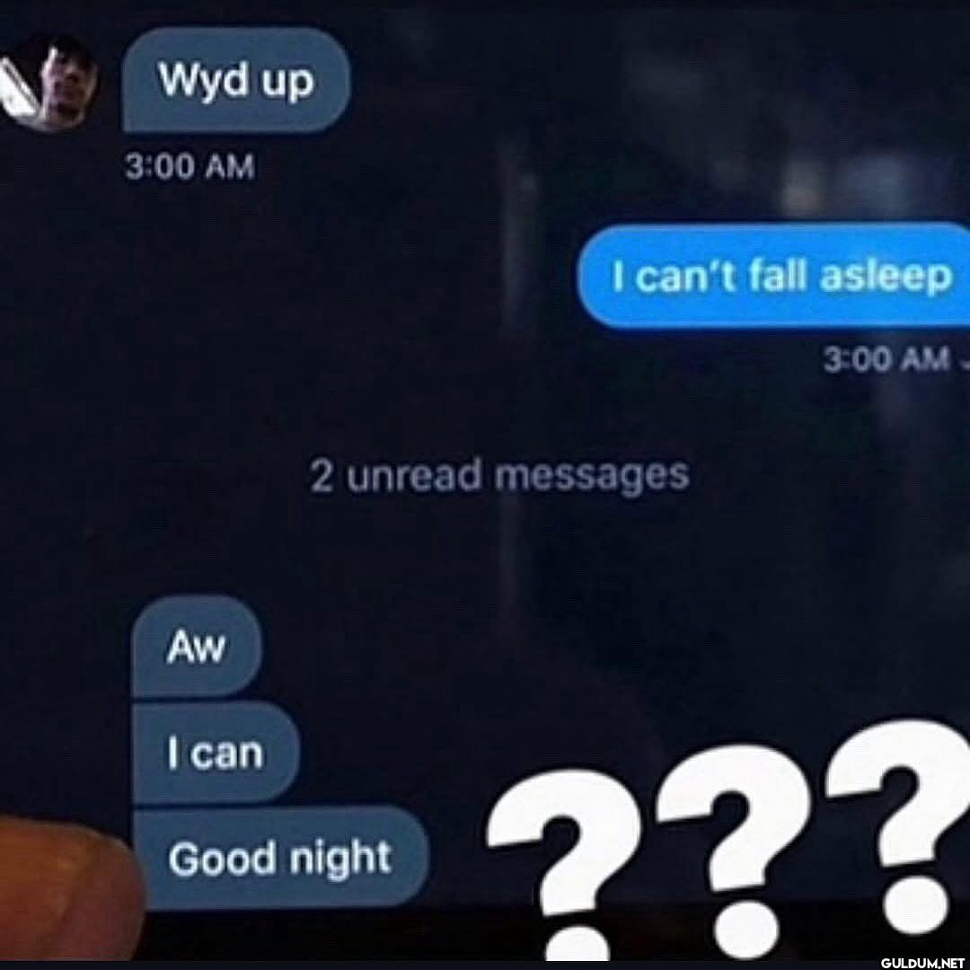 Wyd up I can't fall asleep...