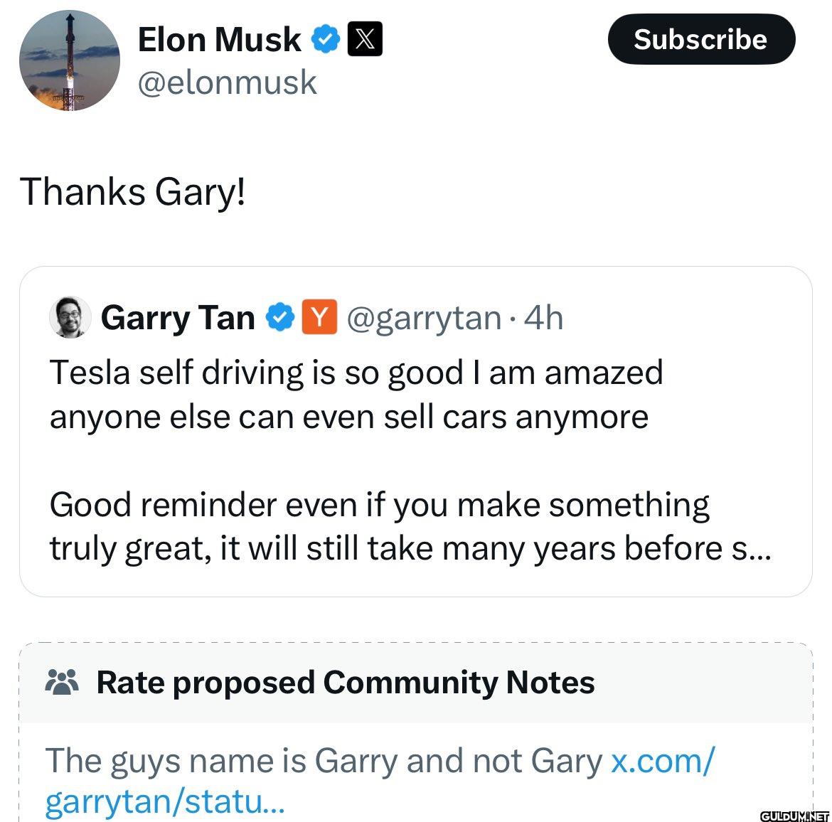 Subscribe Thanks Gary!...