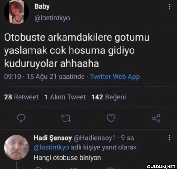 Otobuste arkamdakilere...