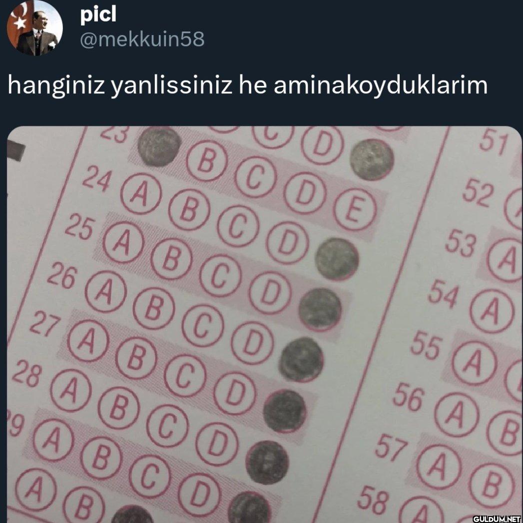 hanginiz yanlissiniz he...
