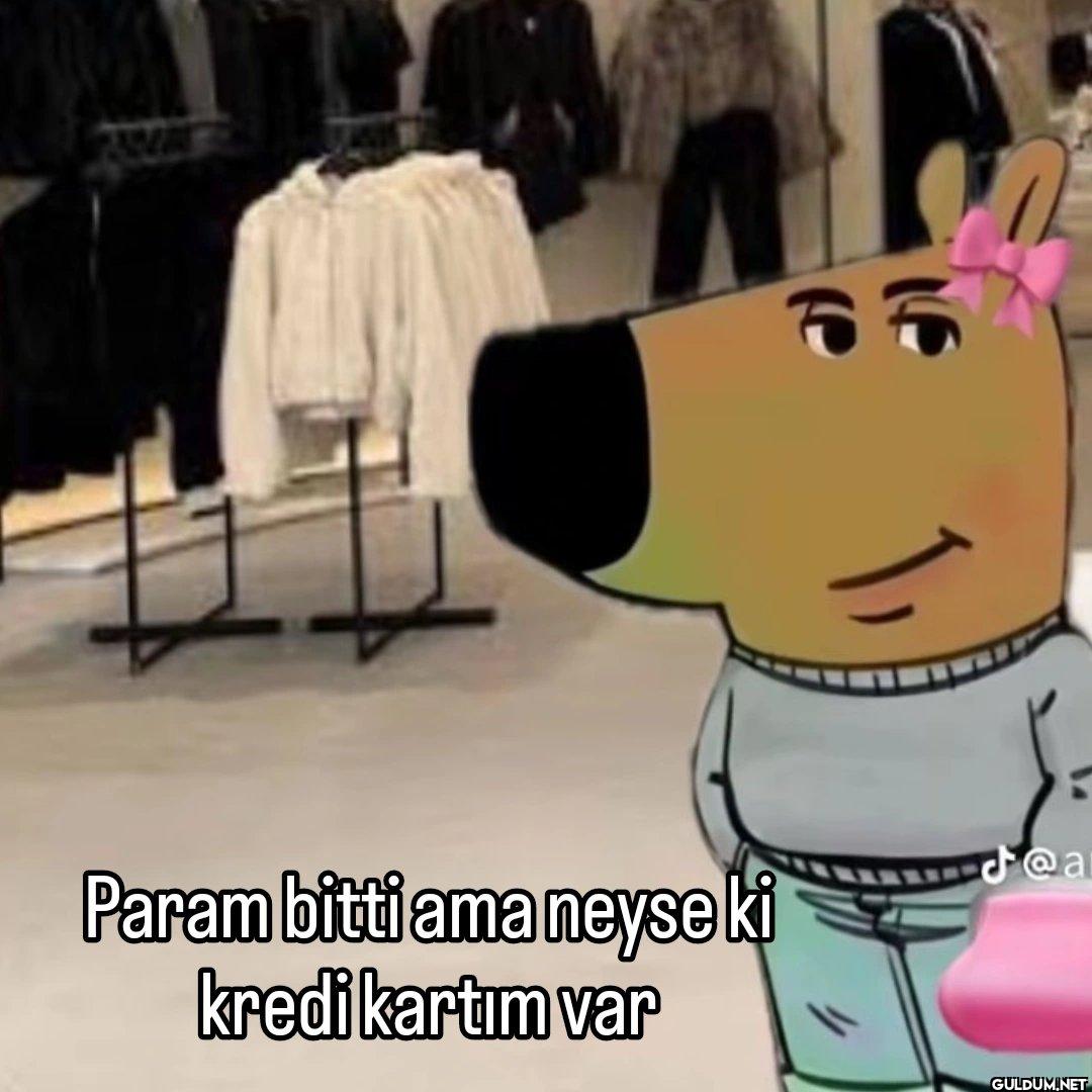 Param bitti ama neyse ki...
