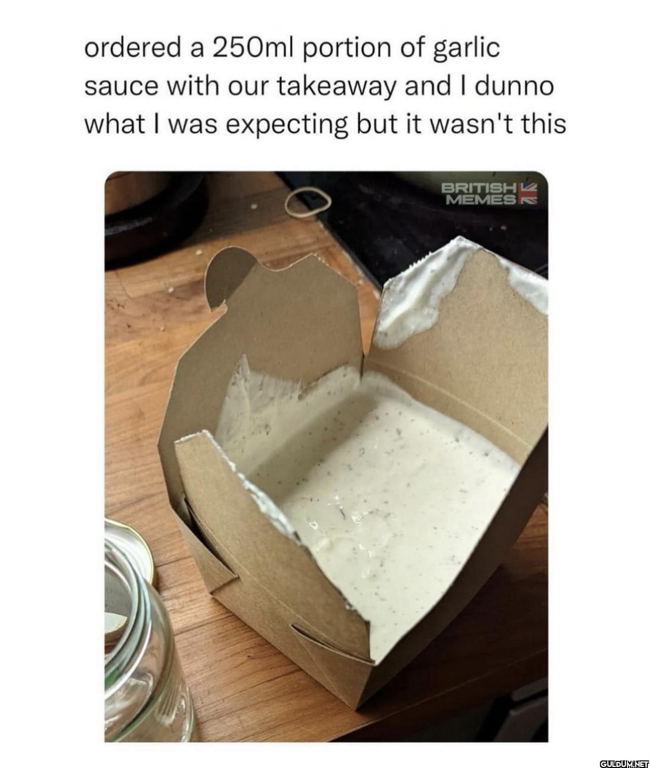 ordered a 250ml portion of...