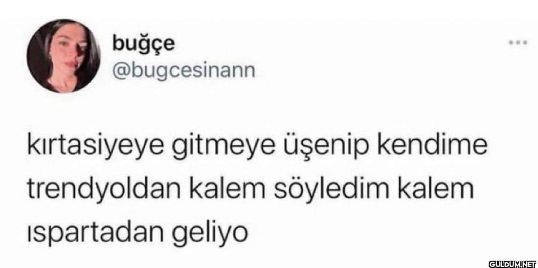 kırtasiyeye gitmeye üşenip...