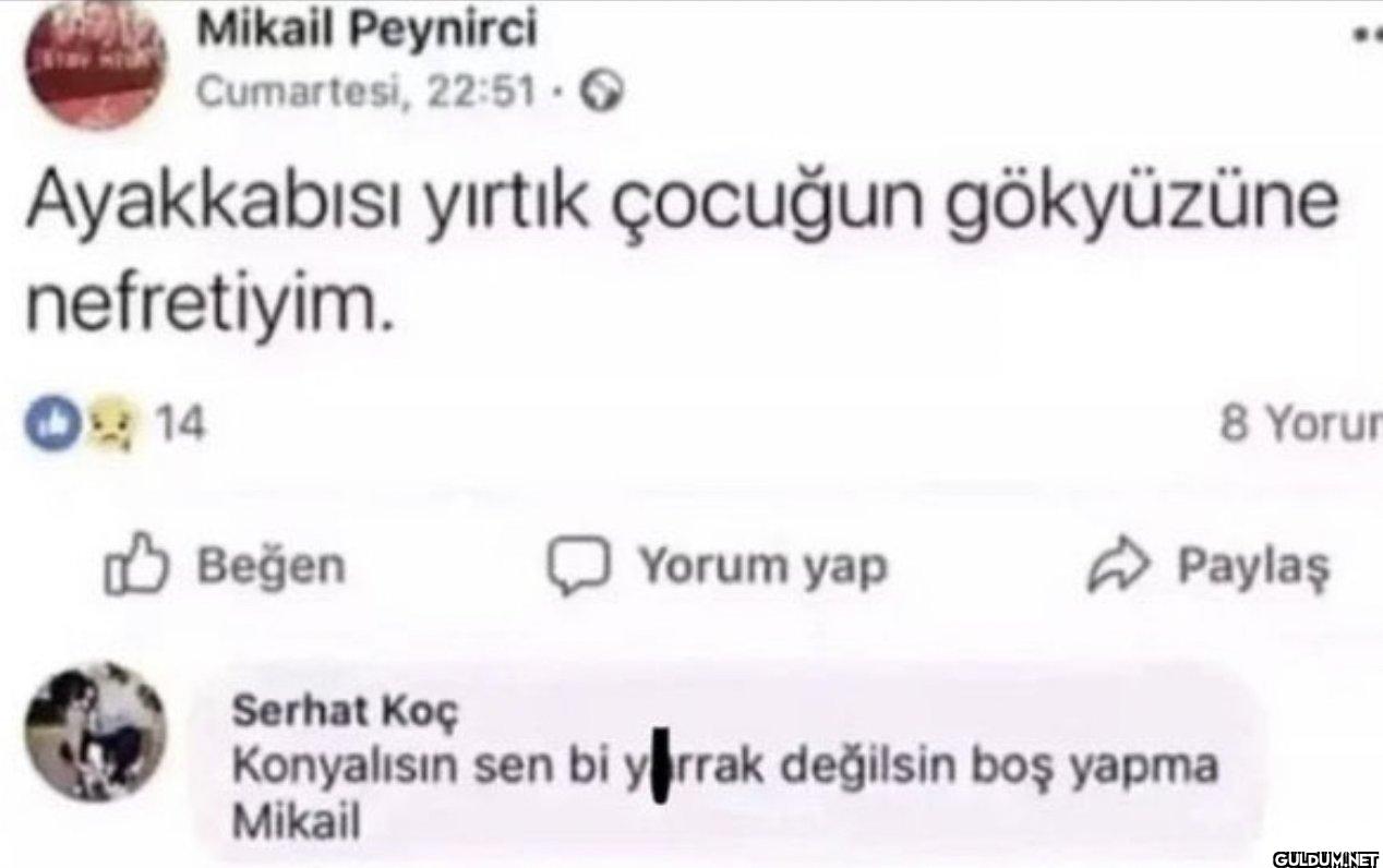 Mikail Peynirci Cumartesi,...
