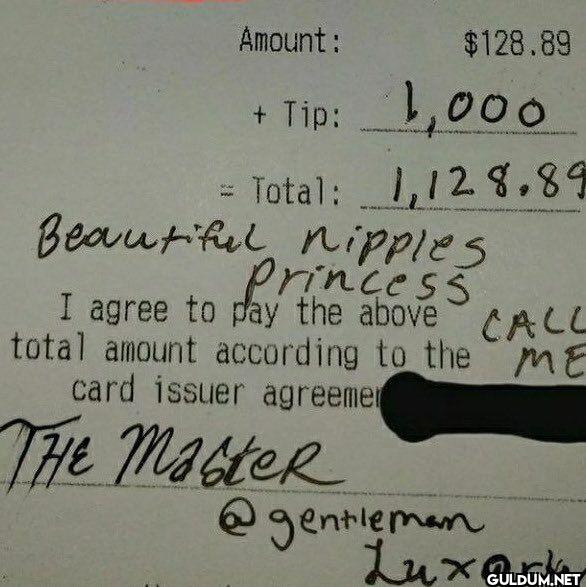 Amount 128.89 + Tip 1,000...